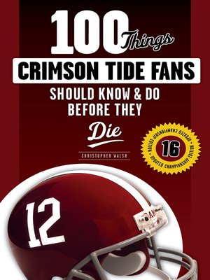cover image of 100 Things Crimson Tide Fans Should Know &amp; Do Before They Die